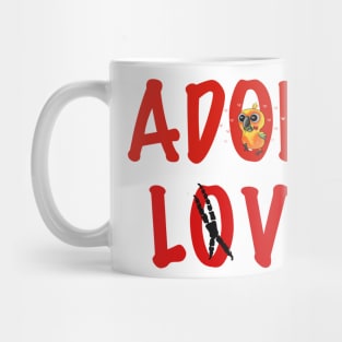 Adopt Love! - Ms. Sweet Pea, the Sun Conure! Mug